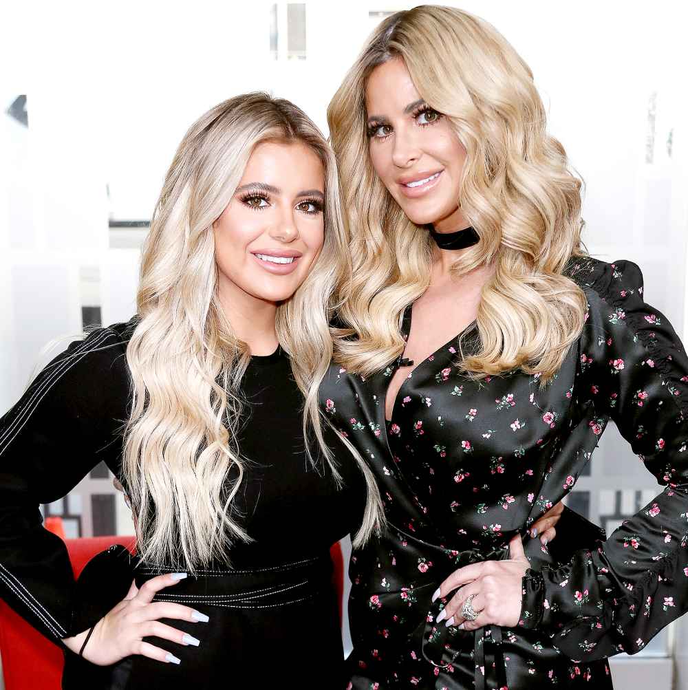 Kim Zolciak (R) and daughter Brielle Biermann visit Hollywood Today Live at W Hollywood on October 13, 2016 in Hollywood, California.