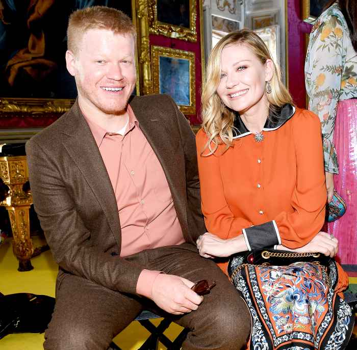 Kirsten Dunst and Jesse Plemons attend the Gucci Cruise 2018 fashion show at Palazzo Pitti on May 29, 2017 in Florence, Italy.