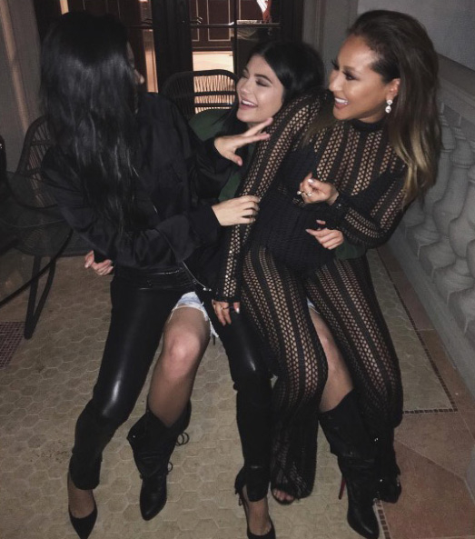 Kourtney Kardashian, Kylie Jenner & Adrienne Bailon