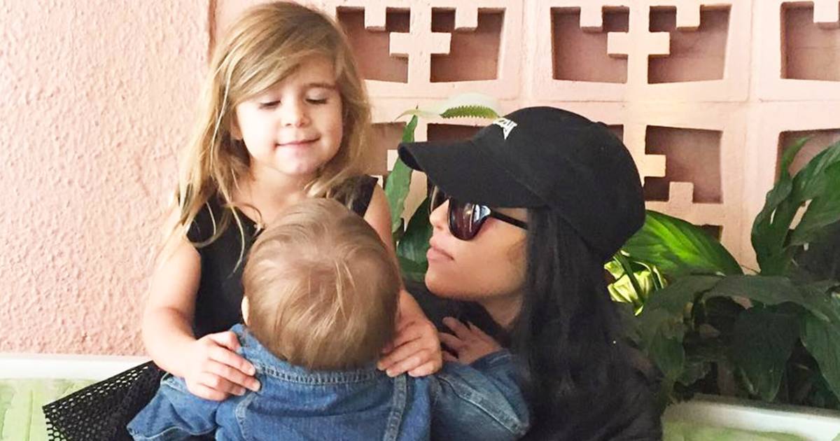 Kourtney Kardashian Cuddles With Baby Reign, Penelope in Adorable New Pic