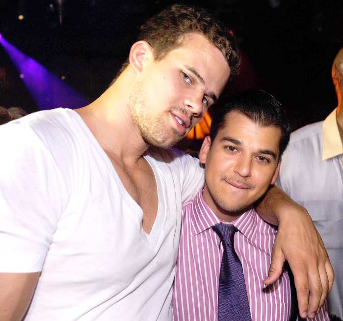 Kris Humphries and Robert Kardashian Jr attend Humphries's bachelor party at the Lavo Nightclub at The Palazzo on July 23, 2011 in Las Vegas, Nevada.