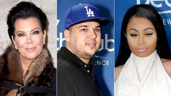 Kris Jenner, Rob Kardashian, and Blac Chyna