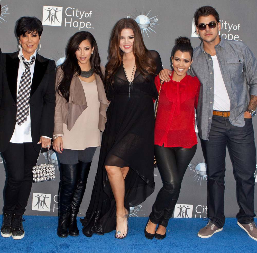 Kris Jenner, Kim, Khloé, Kourtney and Rob Kardashian.