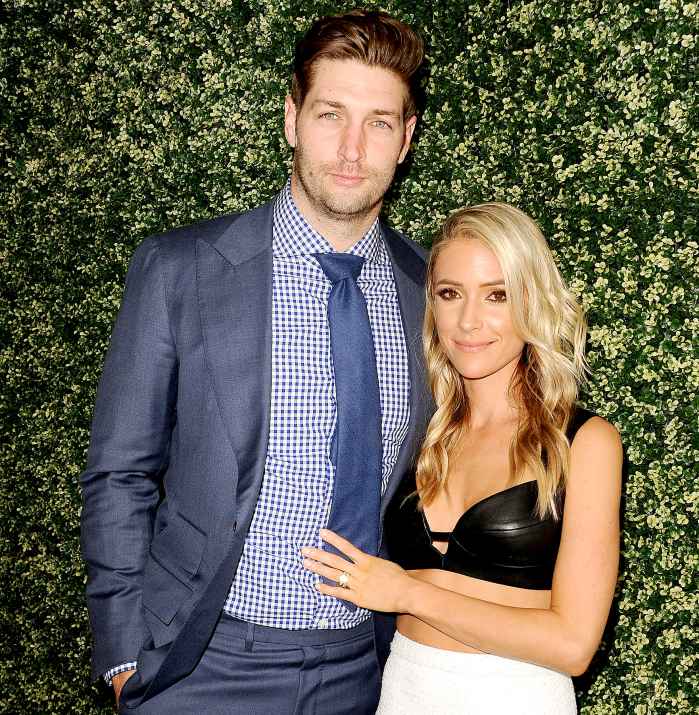 Jay Cutler and Kristin Cavallari attend the launch event for "Uncommon James" at Fig & Olive on April 27, 2017 in West Hollywood, California.