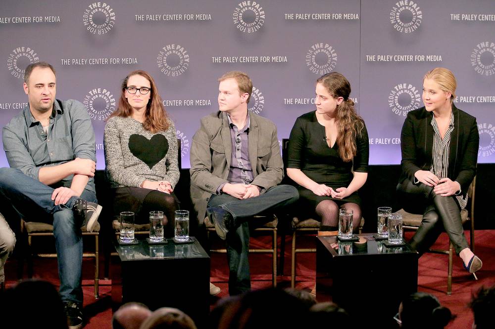Writers Kurt Metzger, Jessi Klein, Co Creator and producer Dan Powell, Kim Caramele and Amy Schumer during the panel discussion of the