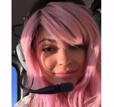 Kylie Jenner took to the skies with boyfriend Tyga for Valentine's Day