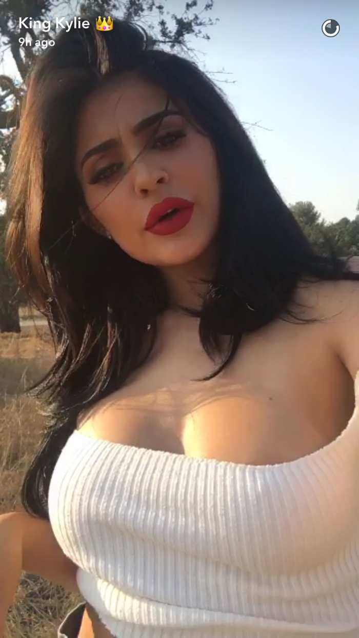 Kylie Jenner denies breast implants.