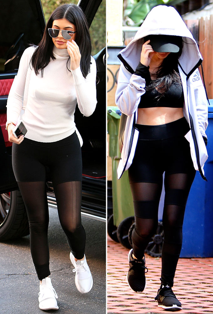 Kylie Jenner and Kourtney Kardashian Wear Same Leggings