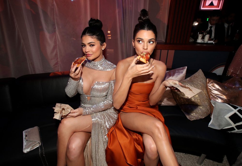 Models Kylie Jenner and Kendall Jenner pose during the Universal, NBC, Focus Features, E! Entertainment Golden Globes Afterparty Sponsored by Chrysler held at the Beverly Hilton Hotel on January 8, 2017