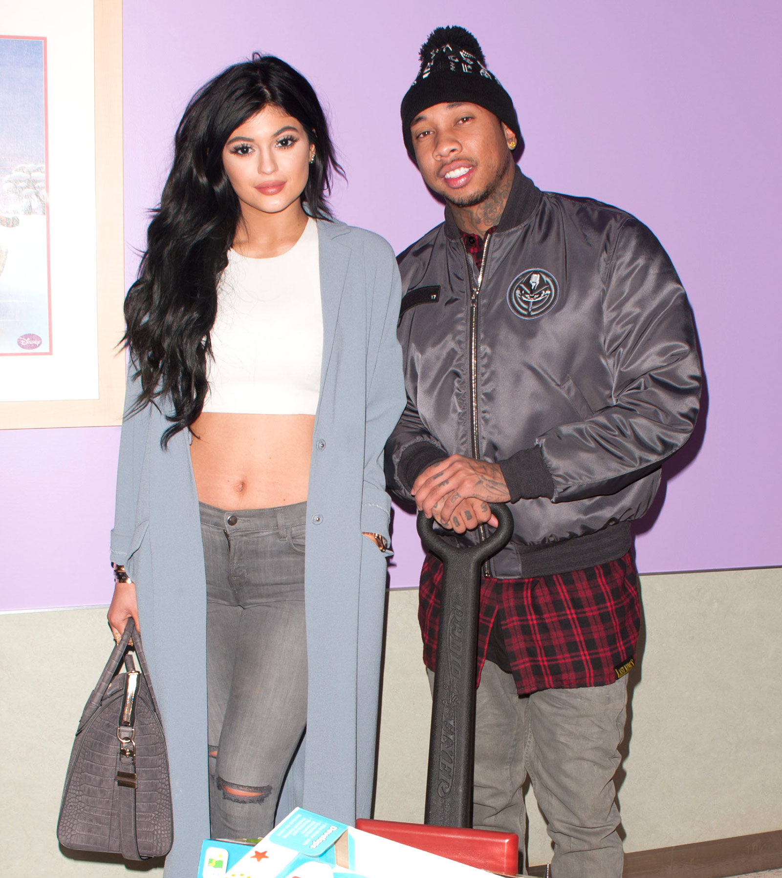 Kylie Jenner wears see-through black leggings on dinner date with Tyga