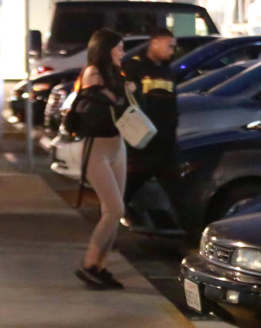 Kylie Jenner wears see-through black leggings on dinner date with Tyga