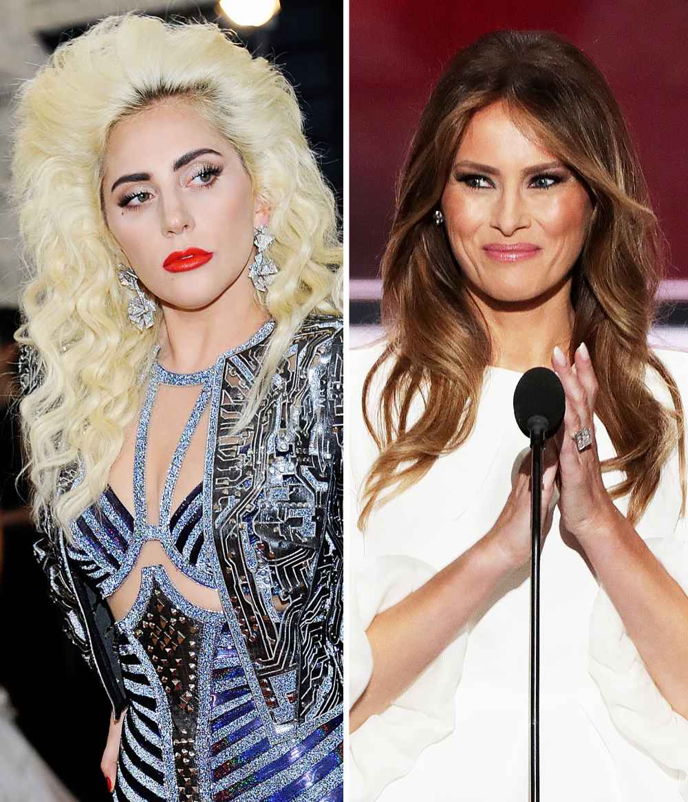 Lady Gaga and Melania Trump