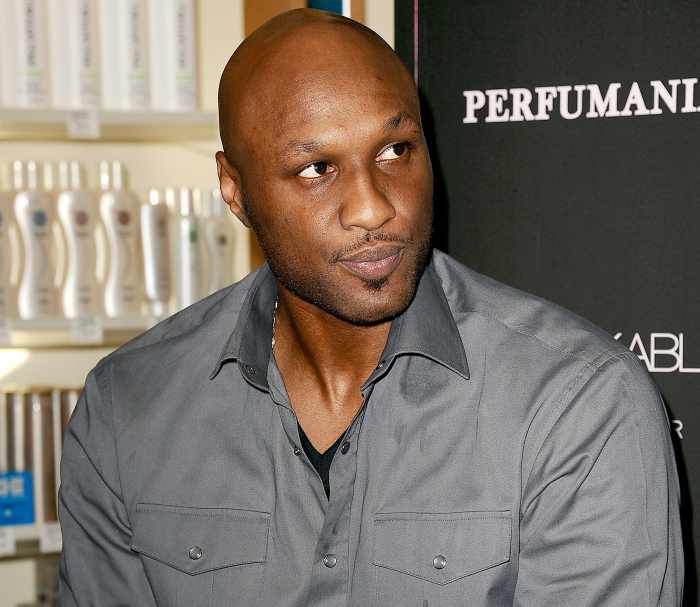 Lamar Odom makes an appearance for 'Unbreakable Bond' at Perfumania in Orange, California, on June 7, 2012.
