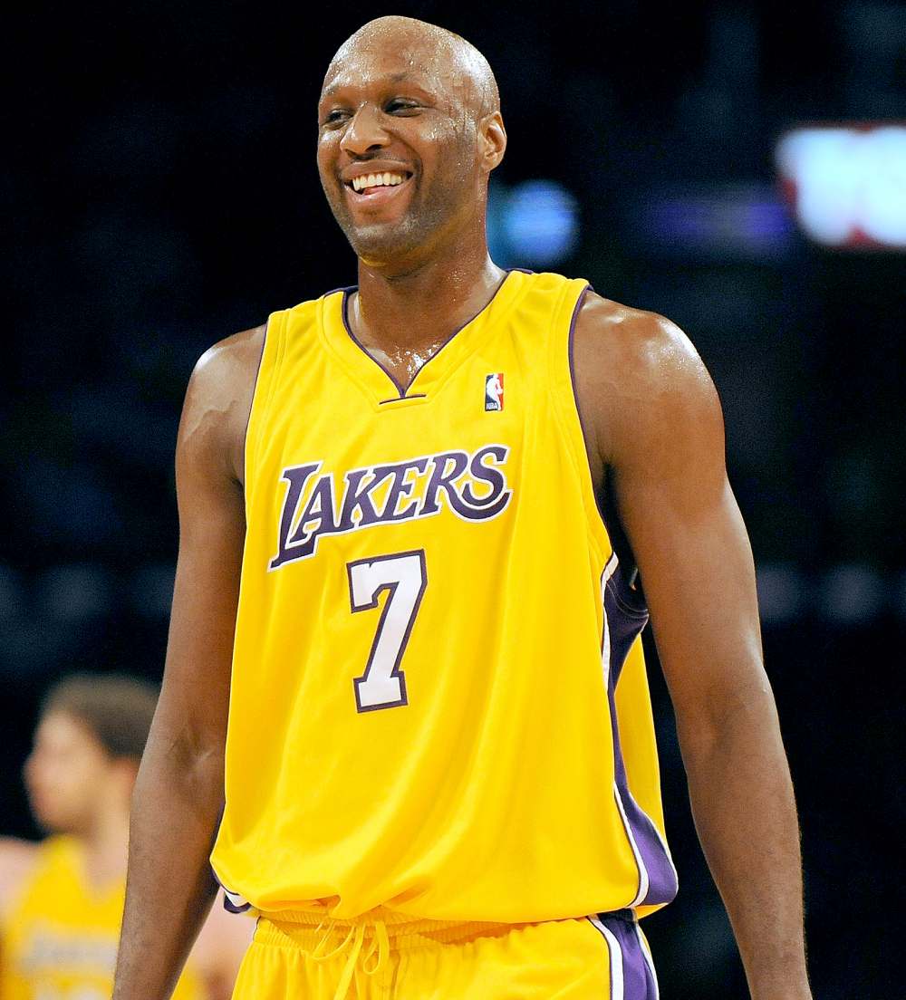 Lamar Odum #7 of the Los Angeles Lakers laughs after a timeout call against the New Orleans Hornets during the second half at Staples Center on December 1, 2009 in Los Angeles, California.