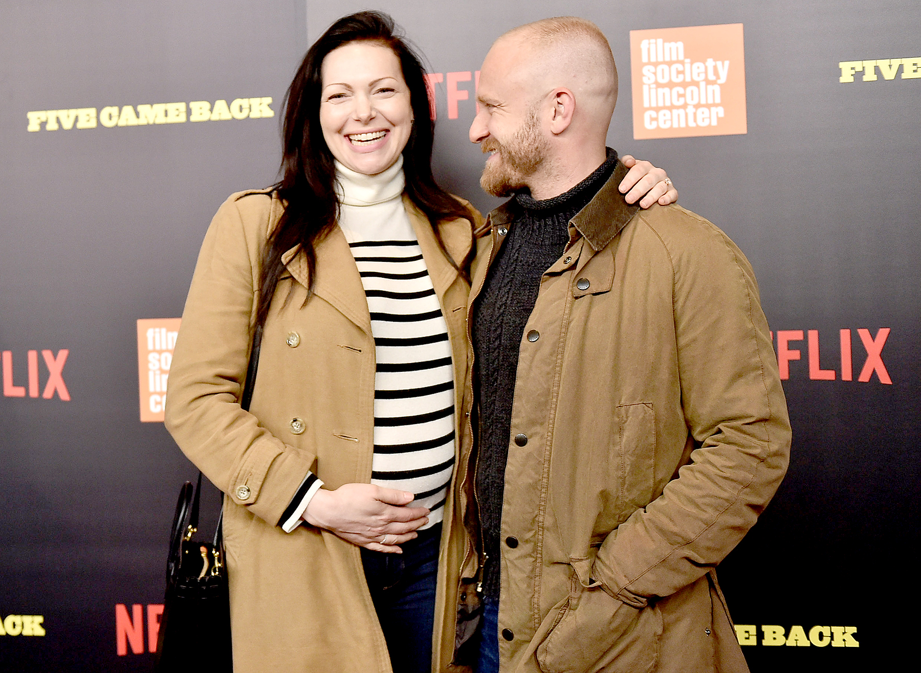 Laura Prepon and Ben Foster attend the "Five Came Back" world premiere at Alice Tully Hall at Lincoln Center on March 27, 2017 in New York City.