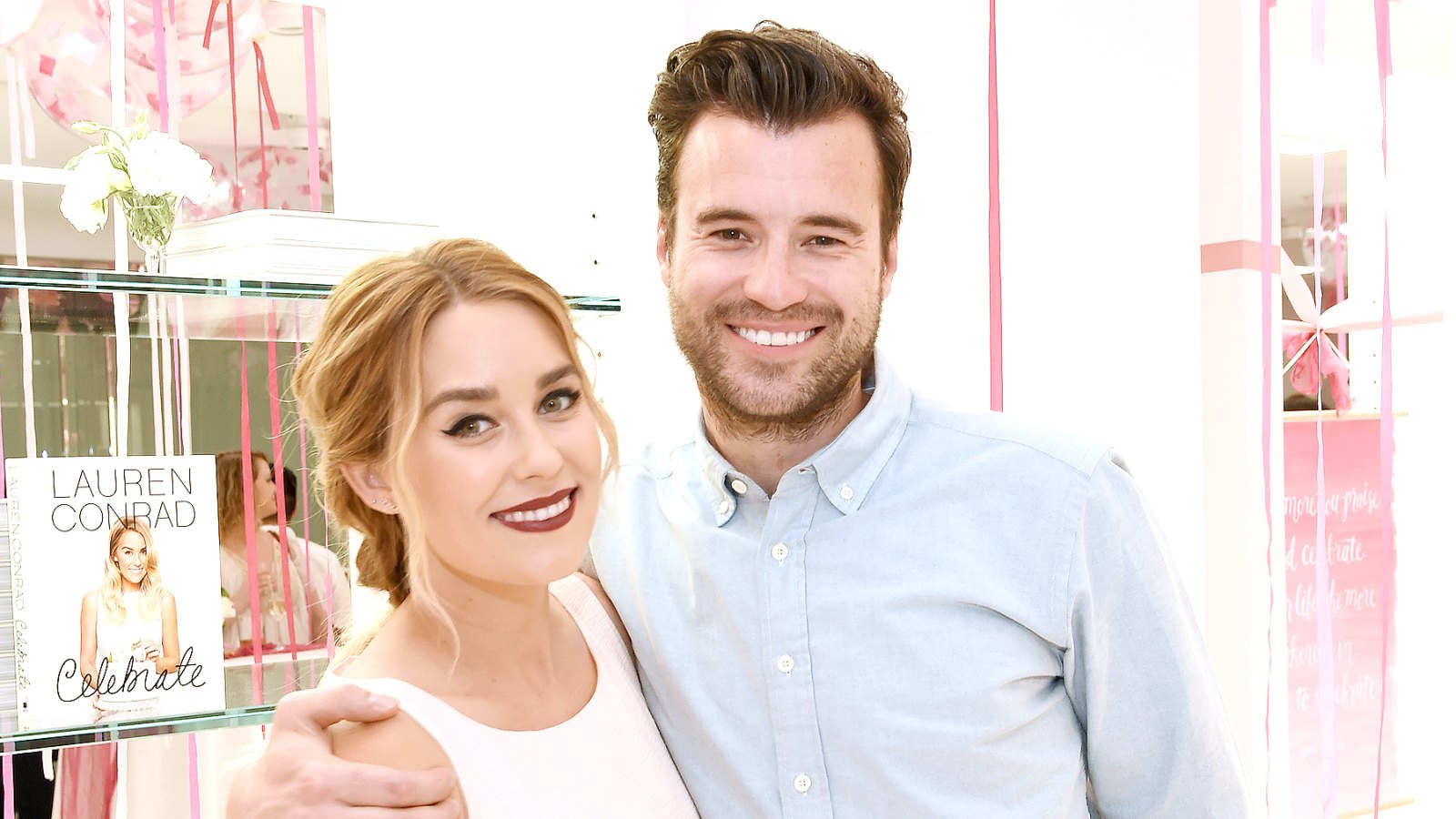 Lauren Conrad and William Tell attend the "Lauren Conrad Celebrate" book launch party at Kohl's Showroom on March 23, 2016 in New York City.