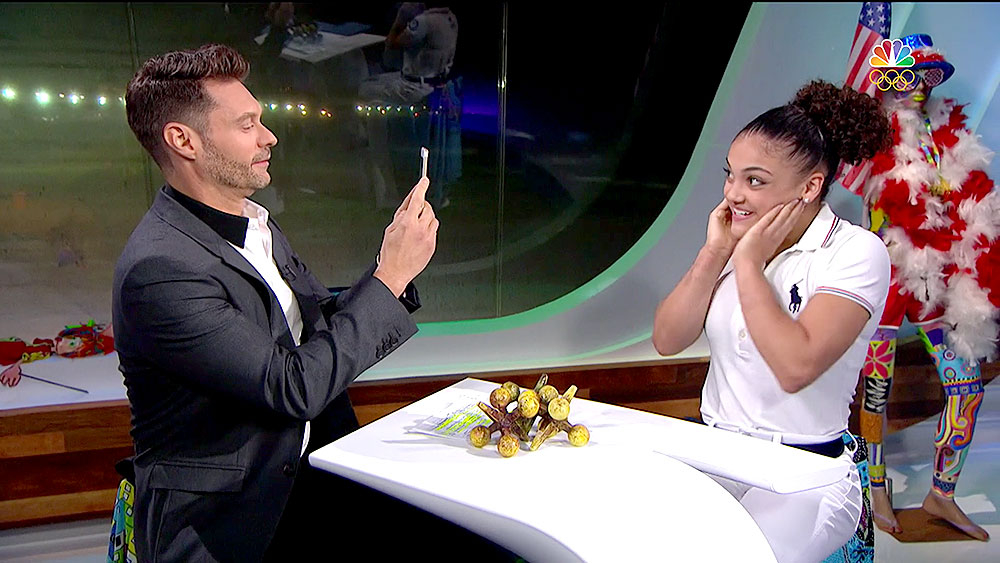 Ryan Seacrest and Laurie Hernandez