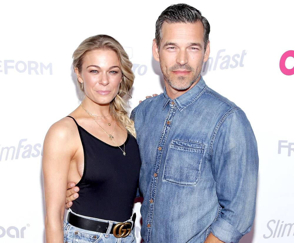 LeAnn Rimes and Eddie Cibrian attend the OK! Magazine's Summer Kick-Off party at W Hollywood on May 17, 2017 in Hollywood, California.