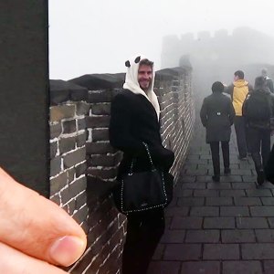 Liam Hemsworth at the Great Wall of China
