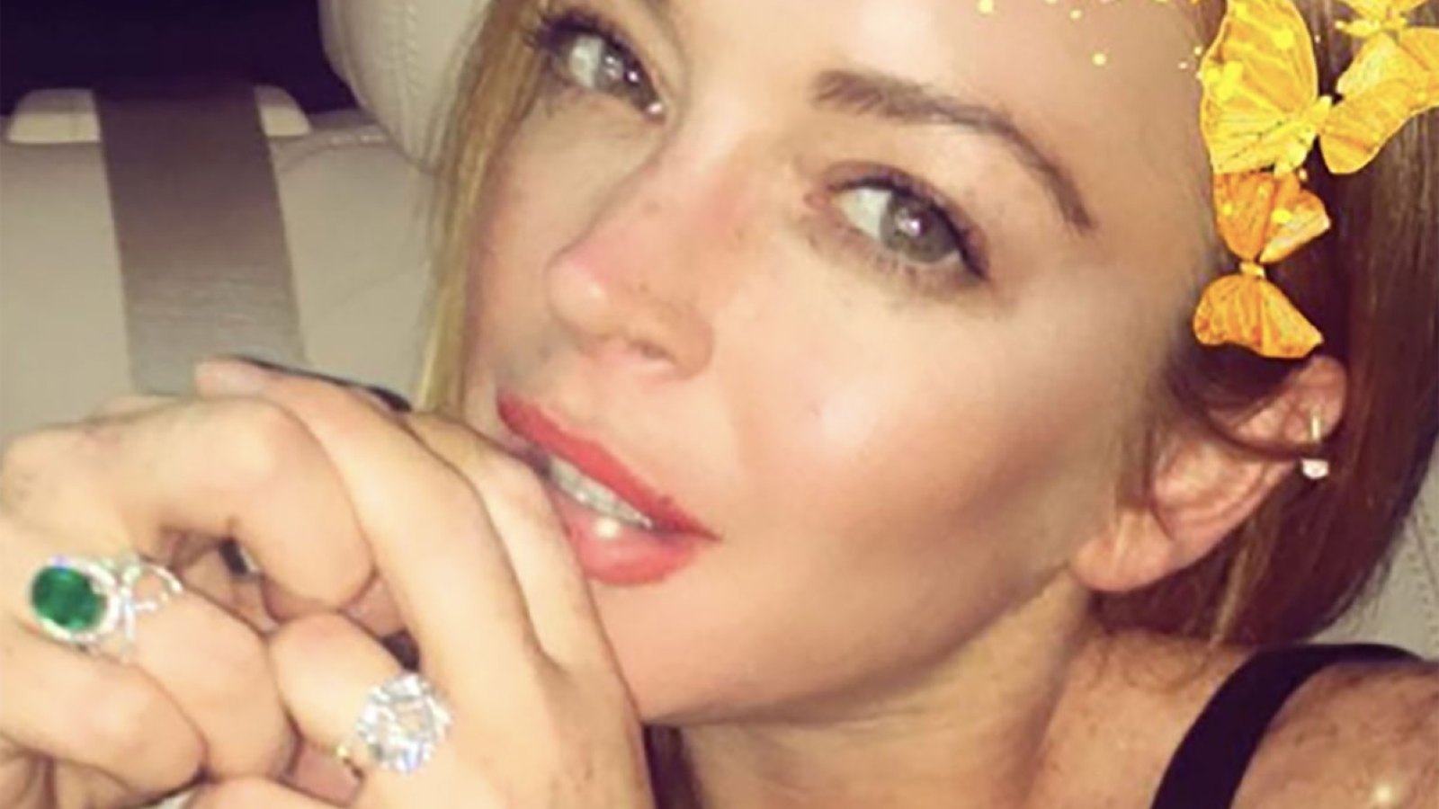 Lindsay Lohan Shows Off Her Engagement Ring After Cheating Scandal