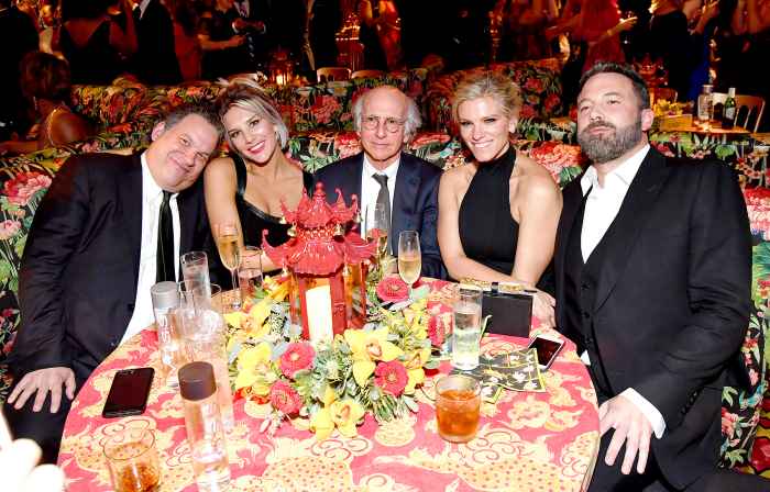 Jeff Garlin, Charissa Thompson, Larry David, Lindsay Shookus and Ben Affleck attend the HBO's Official 2017 Emmy After Party at The Plaza at the Pacific Design Center on September 17, 2017 in Los Angeles, California.