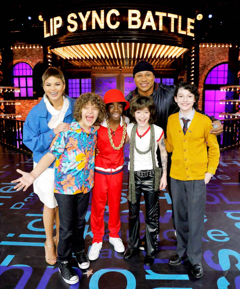 The cast of Stranger Things on Lip Sync Battle.