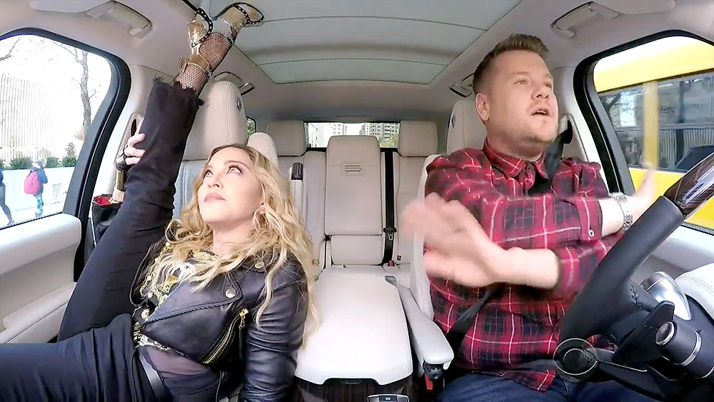 Madonna and James Corden