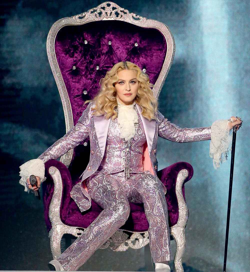 Madonna is seen on stage during the 2016 Billboard Music Awards.