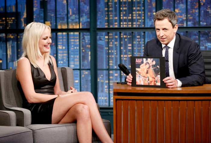 Malin Akerman during an interview with host Seth Meyers on February 16, 2017.