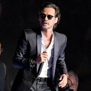 Marc Anthony performs during half time as Barcelona Vs Real Madrid at the International Champions Cup friendly match at Hard Rock Stadium on July 29, 2017.