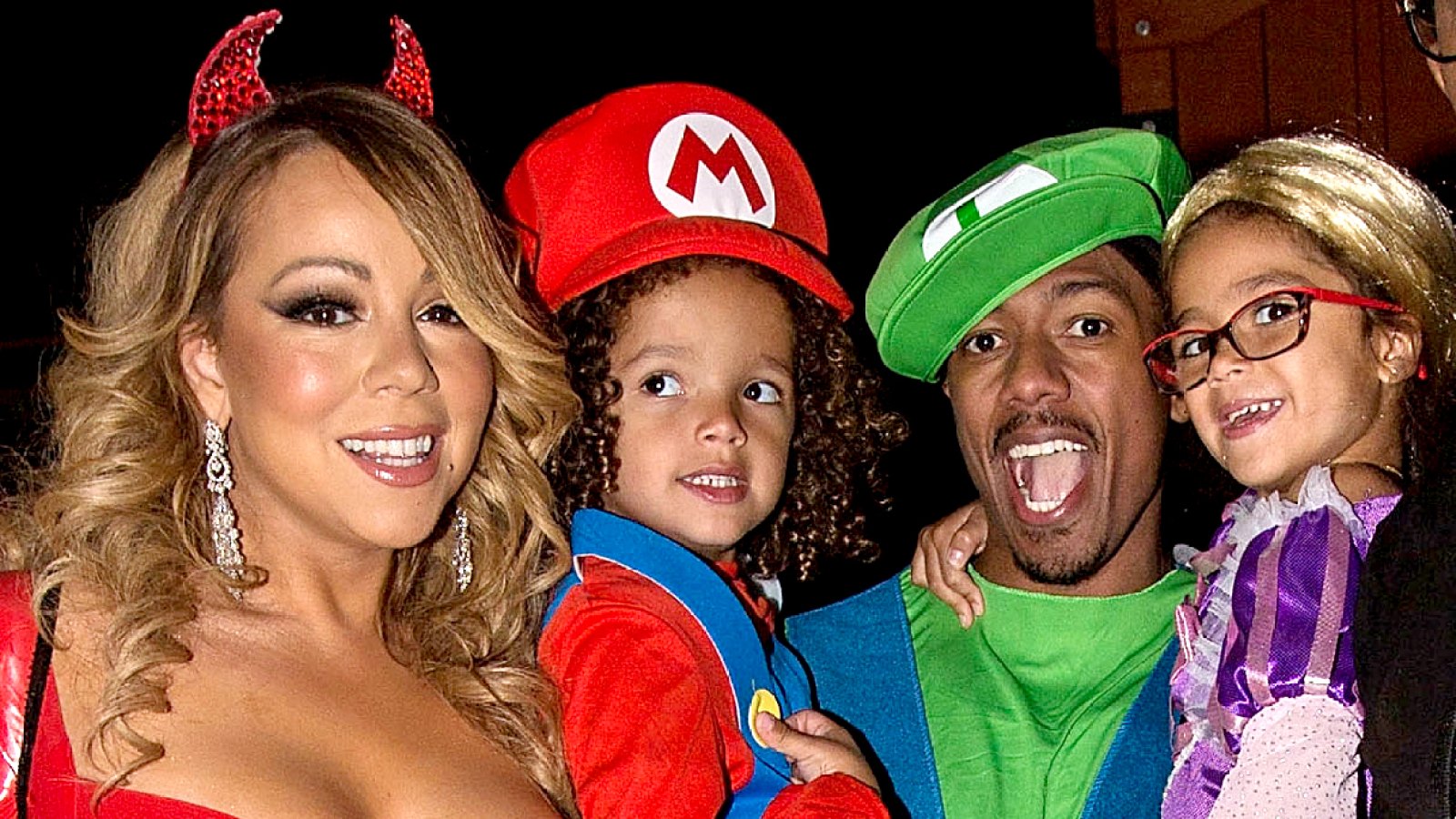 Mariah Carey, Moroccan Cannon, Nick Cannon, and Monroe Cannon attend Mariah Carey's Halloween Party on October 22, 2016 in Los Angeles, California.