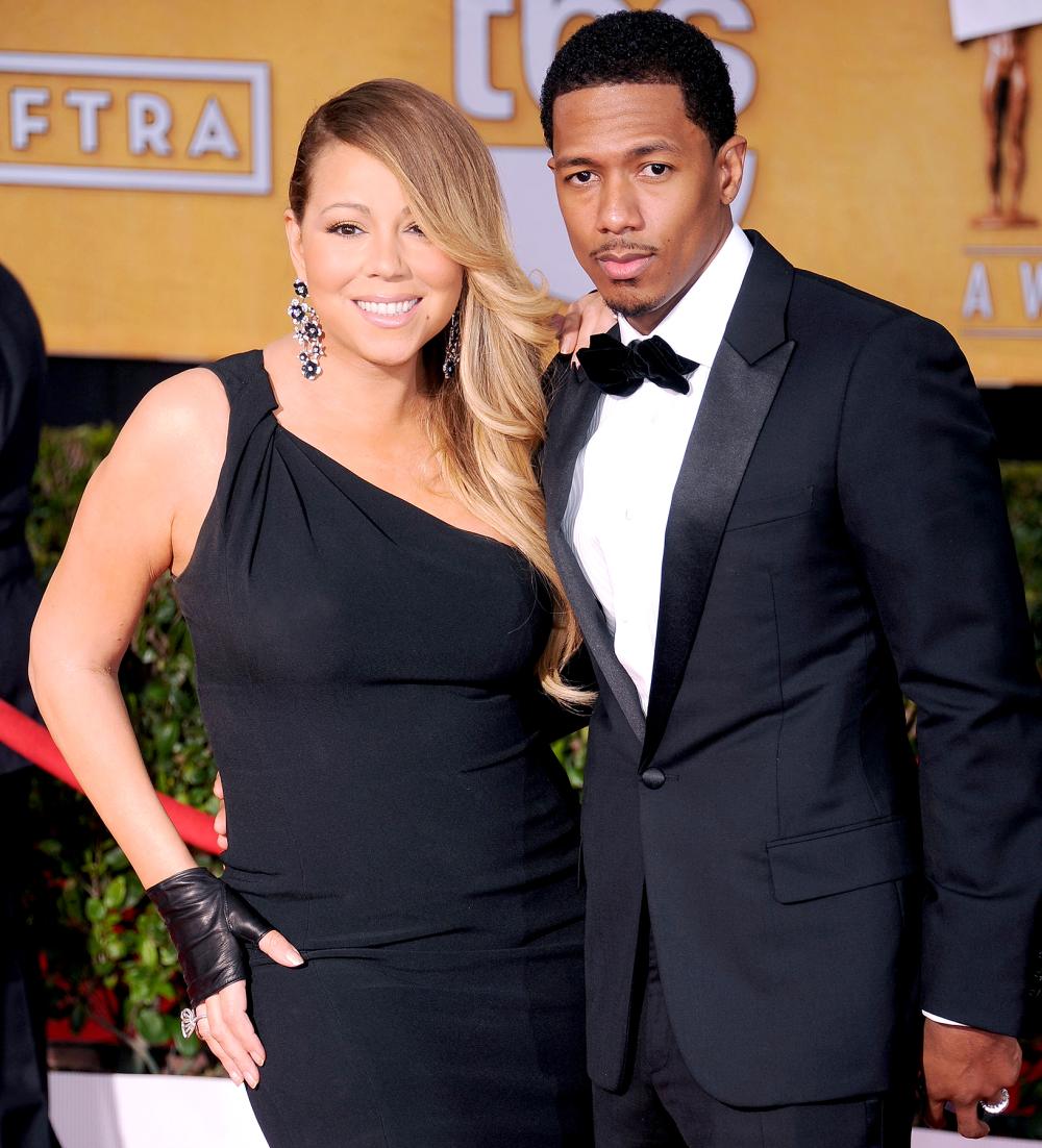 Mariah Carey and Nick Cannon arrive at the 20th Annual Screen Actors Guild Awards at The Shrine Auditorium on January 18, 2014 in Los Angeles, California.