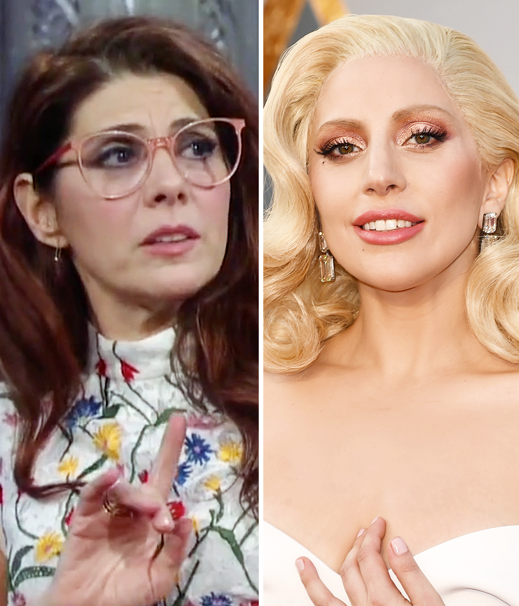 Marisa Tomei Lady Gaga Stephen Colbert