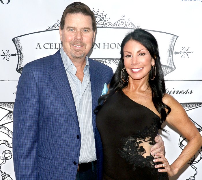 Marty Caffrey and Danielle Staub attend Staub's housewarming party on January 14, 2017 in Edgewater, New Jersey.