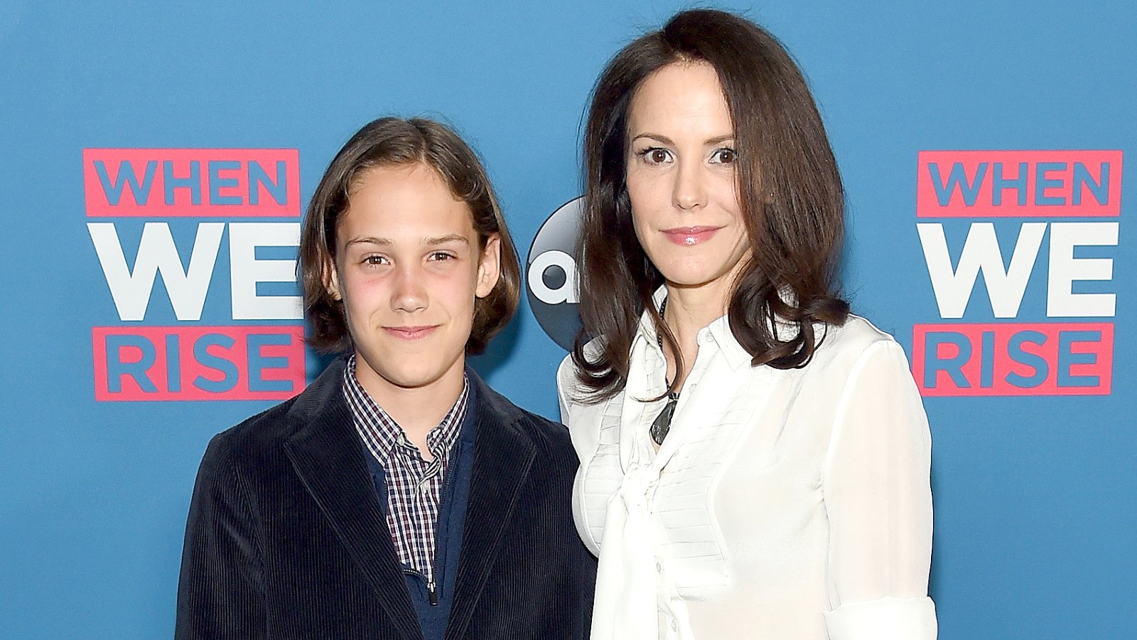 Mary-Louise Parker and her son William Parker (left) attend the "When We Rise" New York Screening Event at The Metrograph on February 22, 2017 in New York City.