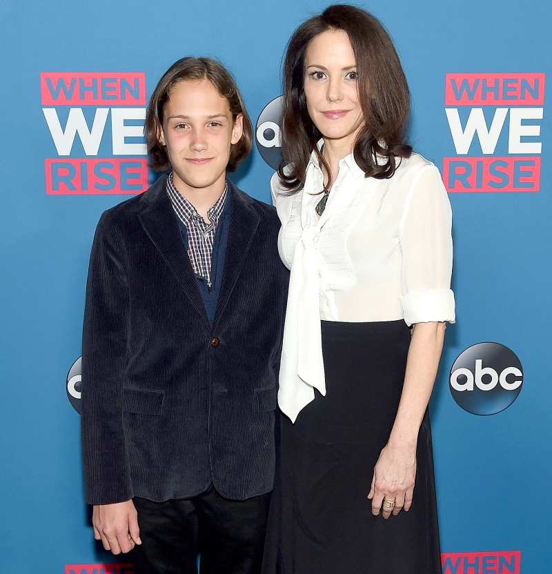 Mary-Louise Parker and her son William Parker (left) attend the "When We Rise" New York Screening Event at The Metrograph on February 22, 2017 in New York City.
