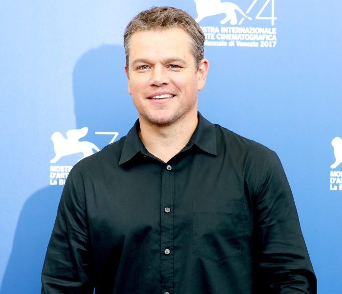 Matt Damon attends the official Press Conference and photo call for 'Downsizing' during the 74th Venice Film Festival at Sala Casino on August 30, 2017 in Venice, Italy.