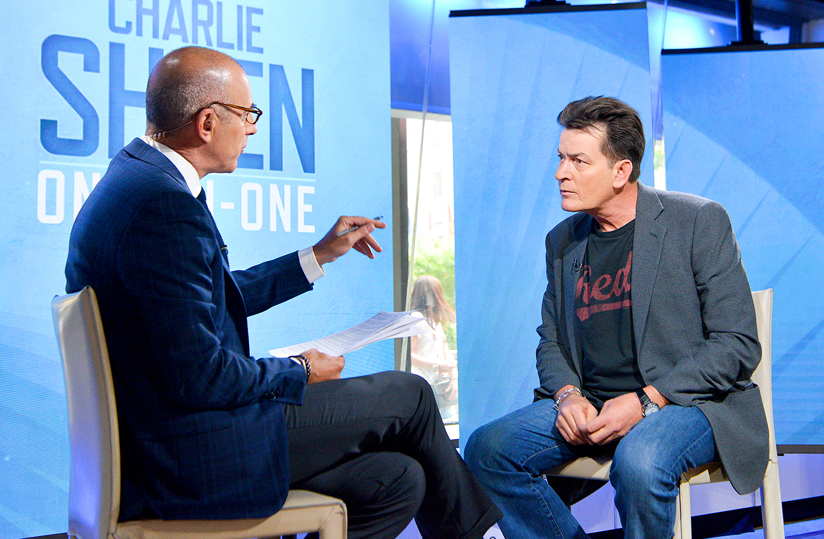 Matt Lauer and Charlie Sheen