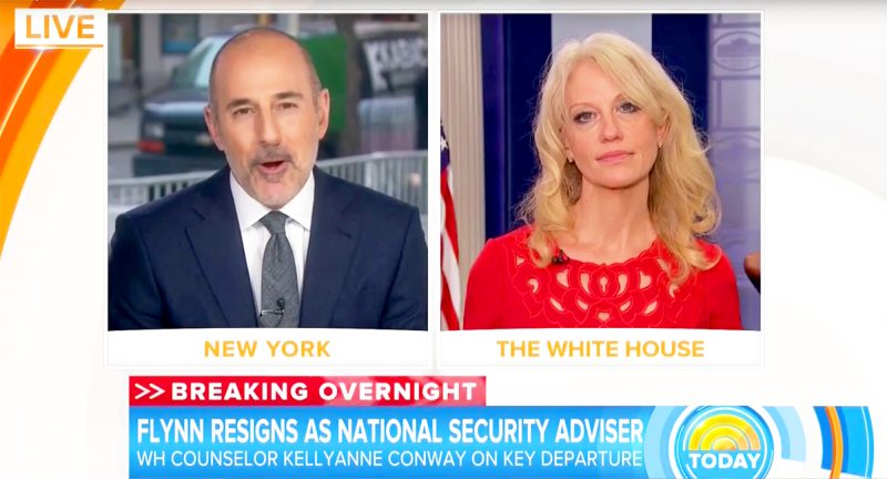 Matt Lauer and Kellyanne Conway