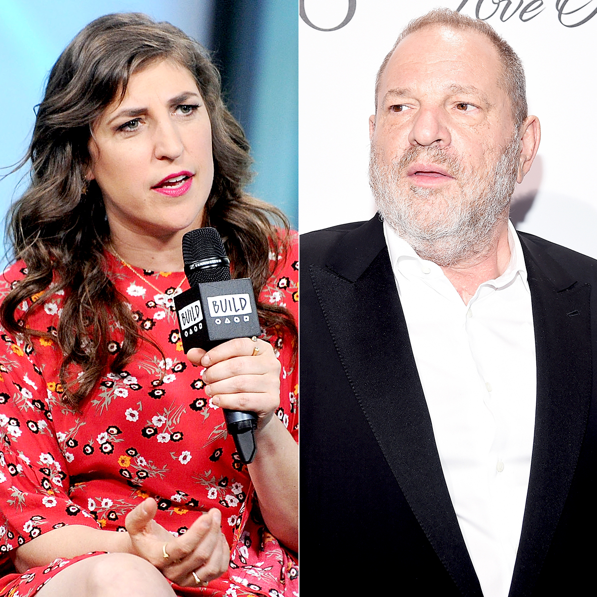 Mayim Bialik and Harvey Weinstein