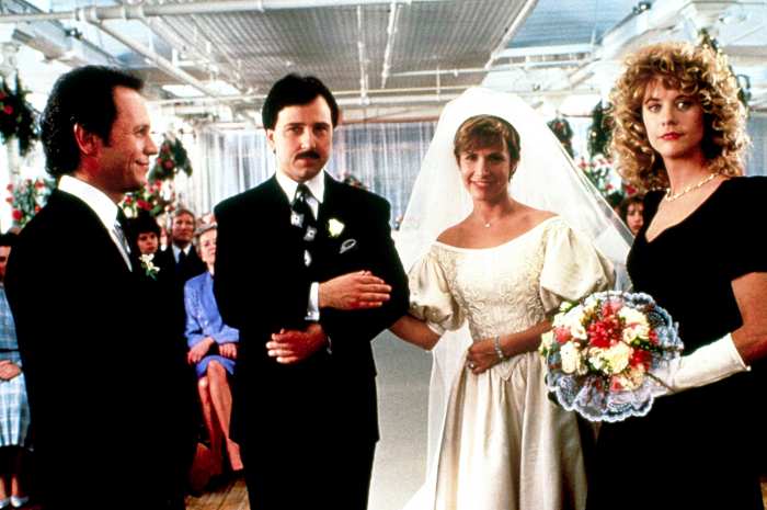 Billy Crystal, Bruno Kirby, Carrie Fisher and Meg Ryan When Harry Met Sally.