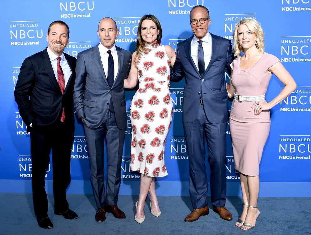 Chuck Todd, "Meet The Press" on NBC, Matt Lauer and Savannah Guthrie, "Today" on NBC, Megyn Kelly, "Sunday Night with Megyn Kelly" on NBC, Lester Holt, "Nightly News" on NBC.