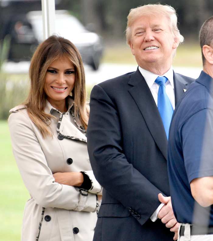 U.S. President Donald Trump and first lady Melania Trump tour the U.S. Secret Service James J. Rowley Training Center on October 13, 2017 in Beltsville, Maryland.
