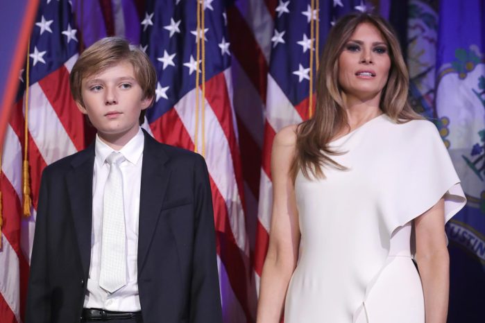 Melania Trump and her son, Barron Trump