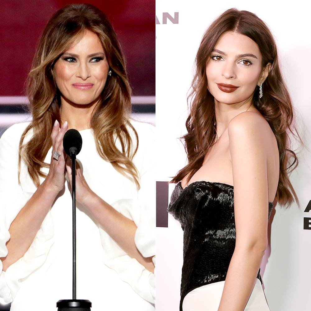 Melania Trump and Emily Ratajkowski