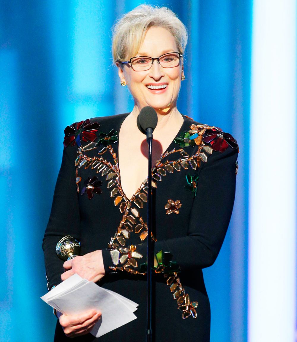Meryl Streep accepts Cecil B. DeMille Award during the 74th Annual Golden Globe Awards at The Beverly Hilton Hotel on January 8, 2017 in Beverly Hills, California.