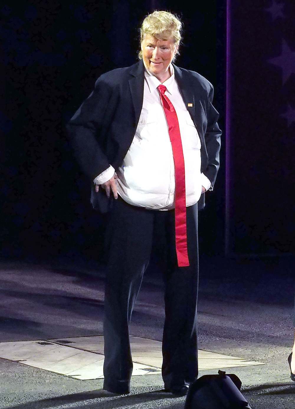 Meryl Streep dressed as Donald Trump