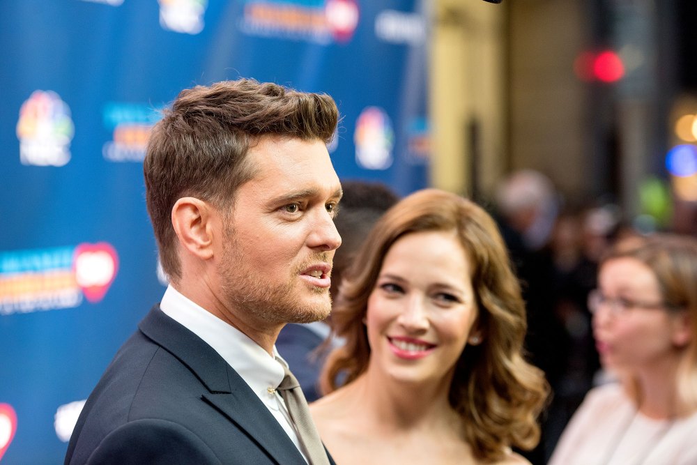 Singer Michael Buble and Luisana Lopilato attend Tony Bennett Celebrates 90: The Best Is Yet To Come at Radio City Music Hall on September 15, 2016 in New York City.