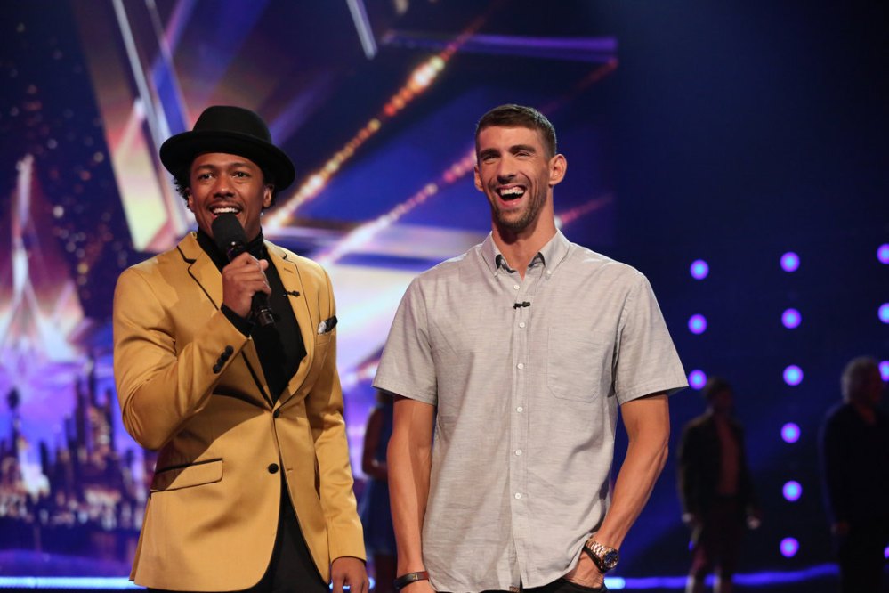 Nick Cannon and Michael Phelps on 'America's Got Talent'