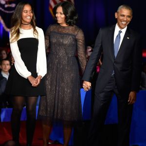 Malia Obama Michelle Obama Barack Obama Farewell Speech Style
